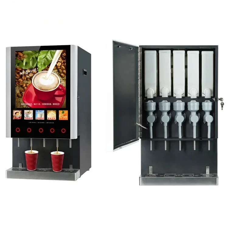 Commercial Fully Automatic Instant Coffee Maker Coin Espresso Coffee Machines for Hotel