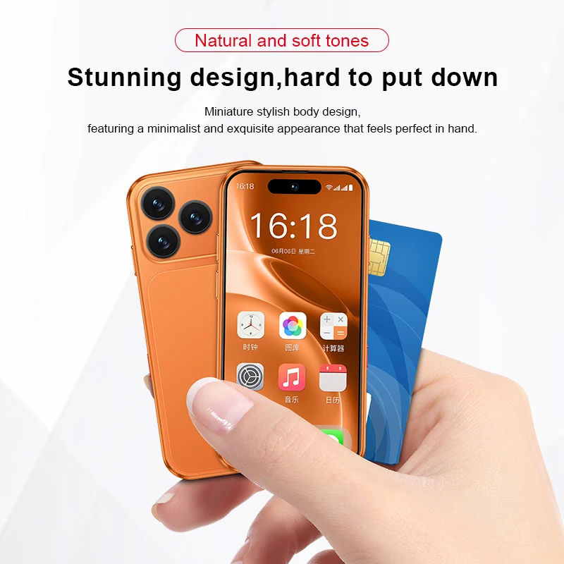 SERVO KING9600 Mini Android 15 Mobile Phone 4G 8GB RAM 128GB ROM Dual SIM Face Unlock WiFi GPS OTG Pocket Cellphone Play Store