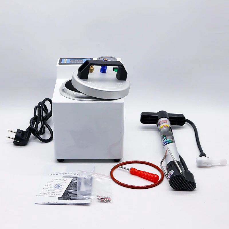 Polimerizador Automático Laboratório Dental Portátil de Cura Pote de Pressão Polimerização Display Digital Adsorção Reparo de Borracha de Silicone