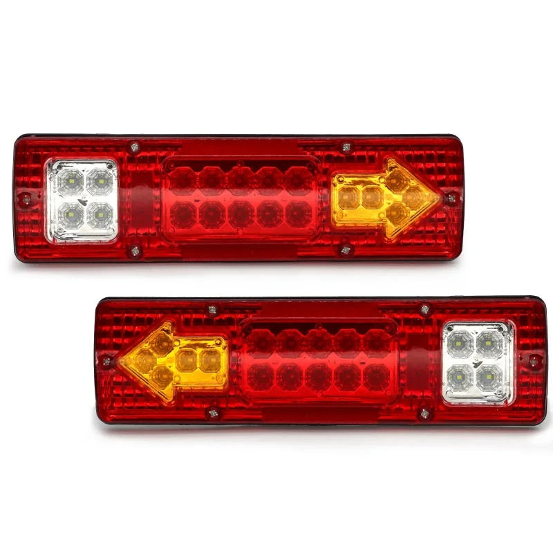

One Rear Tail Lamp 19 LED Turn Signal Stop Brake Reversing Lights 12V 24V Truck Lorry Tractor Pickup Bus Car Motorhome