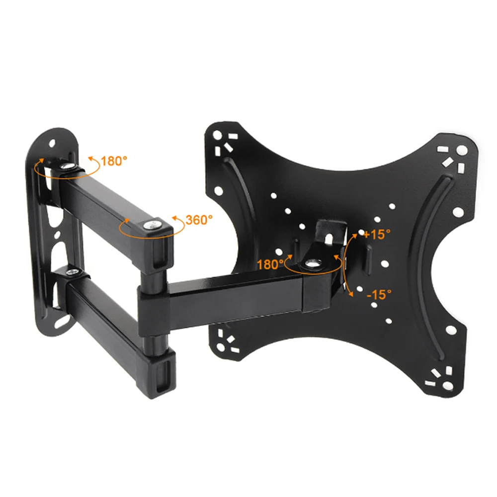 20กก.14-42นิ้วTV Wall Mount Bracketแบนแผงกรอบทีวีสนับสนุน15องศาเอียงสําหรับLCD LED MonitorแบนPan