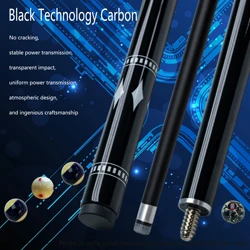 Premium Carbon Fiber Pool Cue Snooker Stick 9.5mm Tip Diamond Shape Professional Black Technology for Crazy Billiards Cue Player