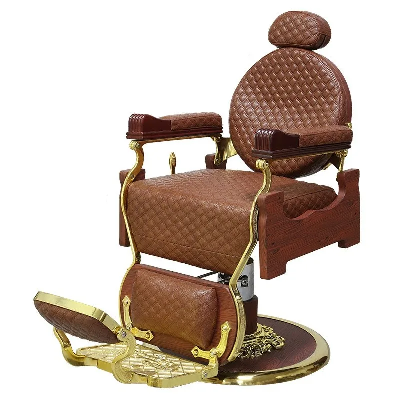 

Foreign trade oil head large shop barber salon special reclining cutting retro men's hair chair