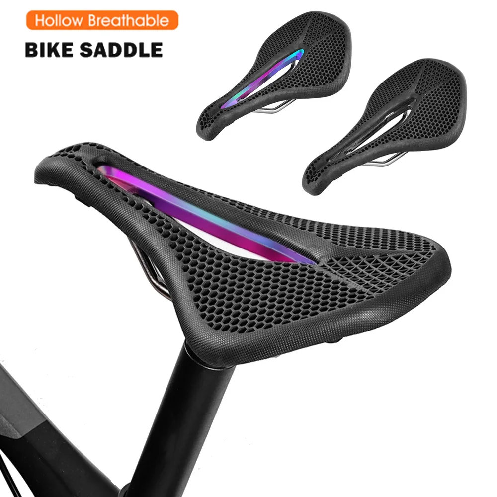 MTB Road Bike Saddle Hollow Out Bicycle Seat Bench Breathable Lightweight Waterproof Shock Absorption Bike Accessories Parts