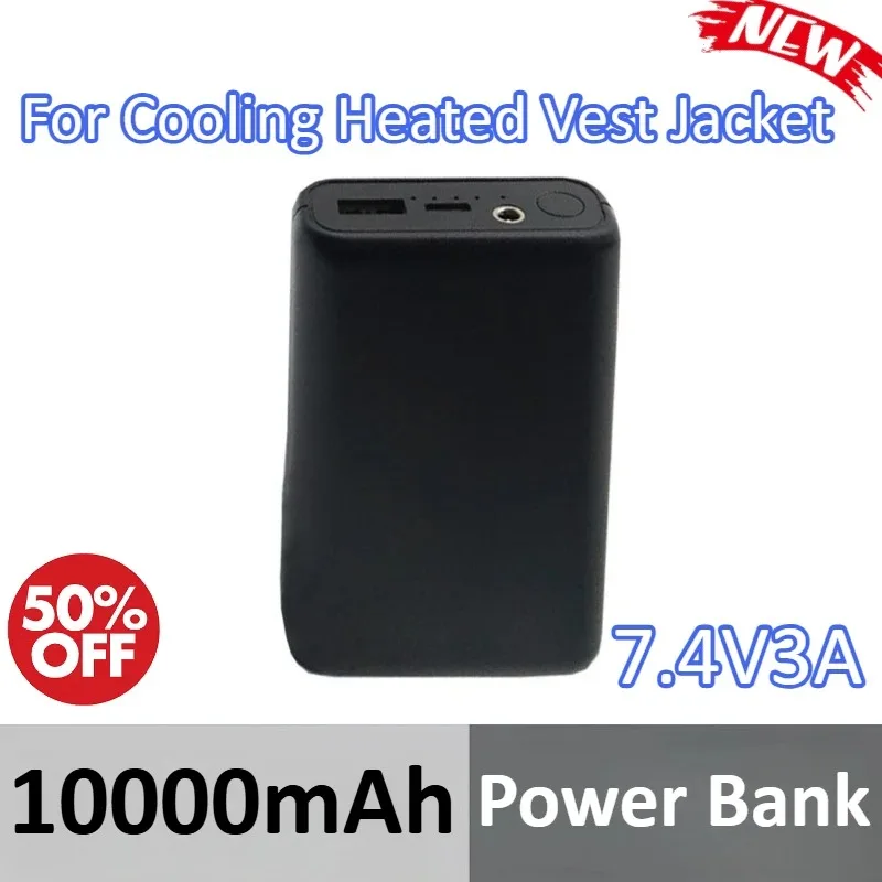 

10000mAh 7.4V 3A Power Bank Portable Charger External Battery Pack For Cooling Heated Vest Jacket For Xiaomi For iPhone
