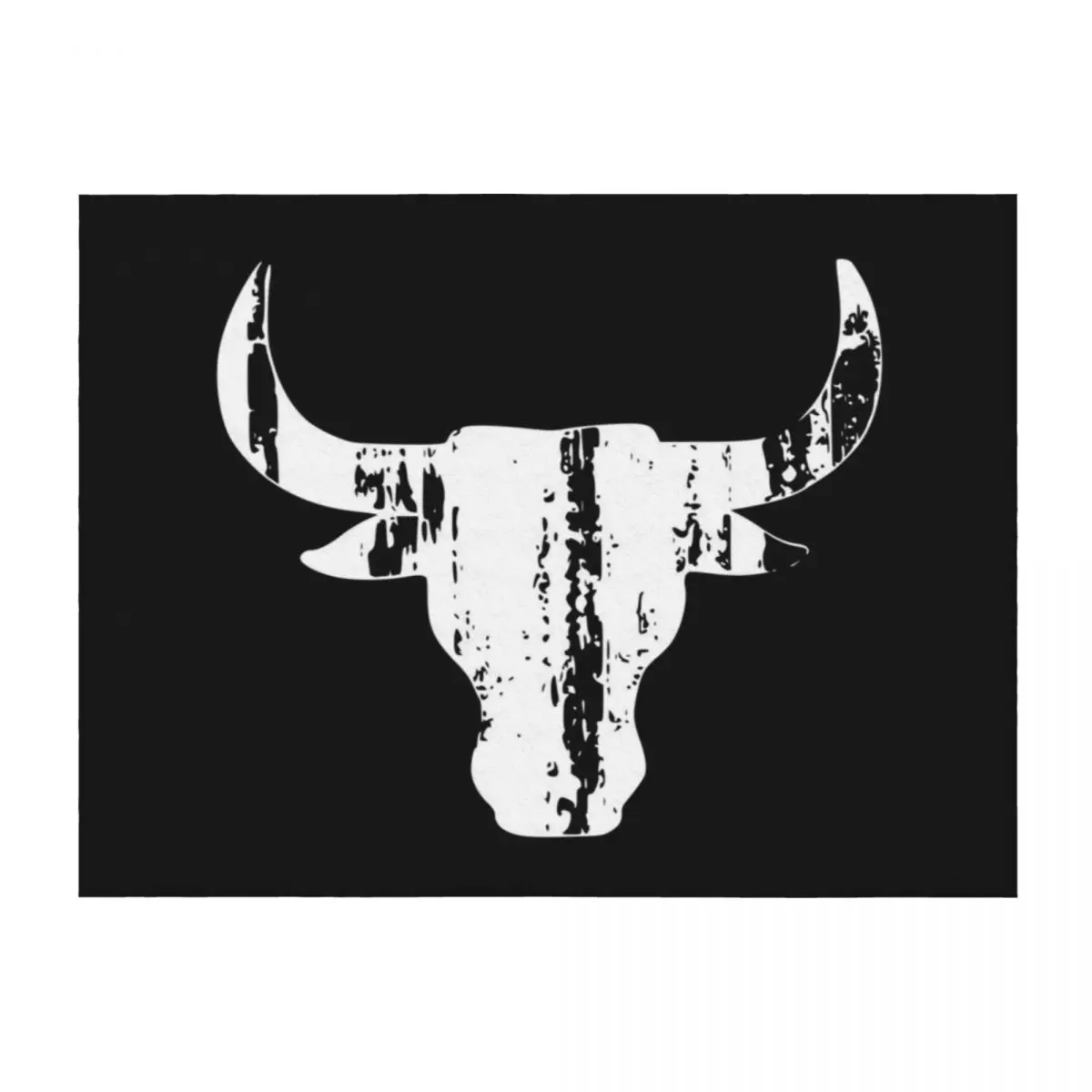 

bull head horns vintage Throw Blanket Beach For Sofa Thin Designers Furrys Blankets