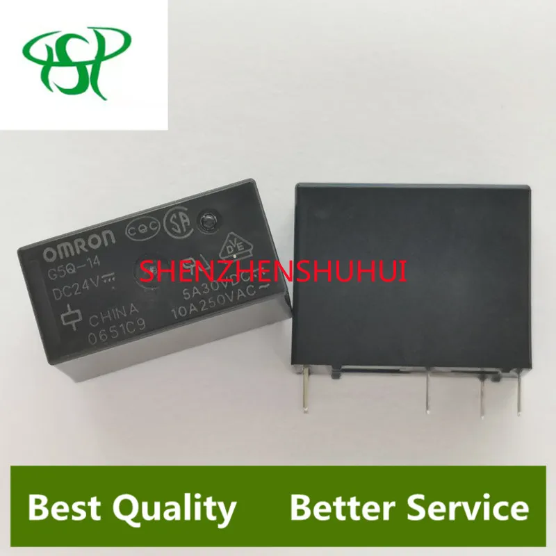 10pcs/lot New original OMRON Relay G5Q-14 G5Q-14-5V DC5V G5Q-14-12V DC12V G5Q-14-24V DC24V 5A 5pin alternative G5Q-1 G5Q-1-EU 1