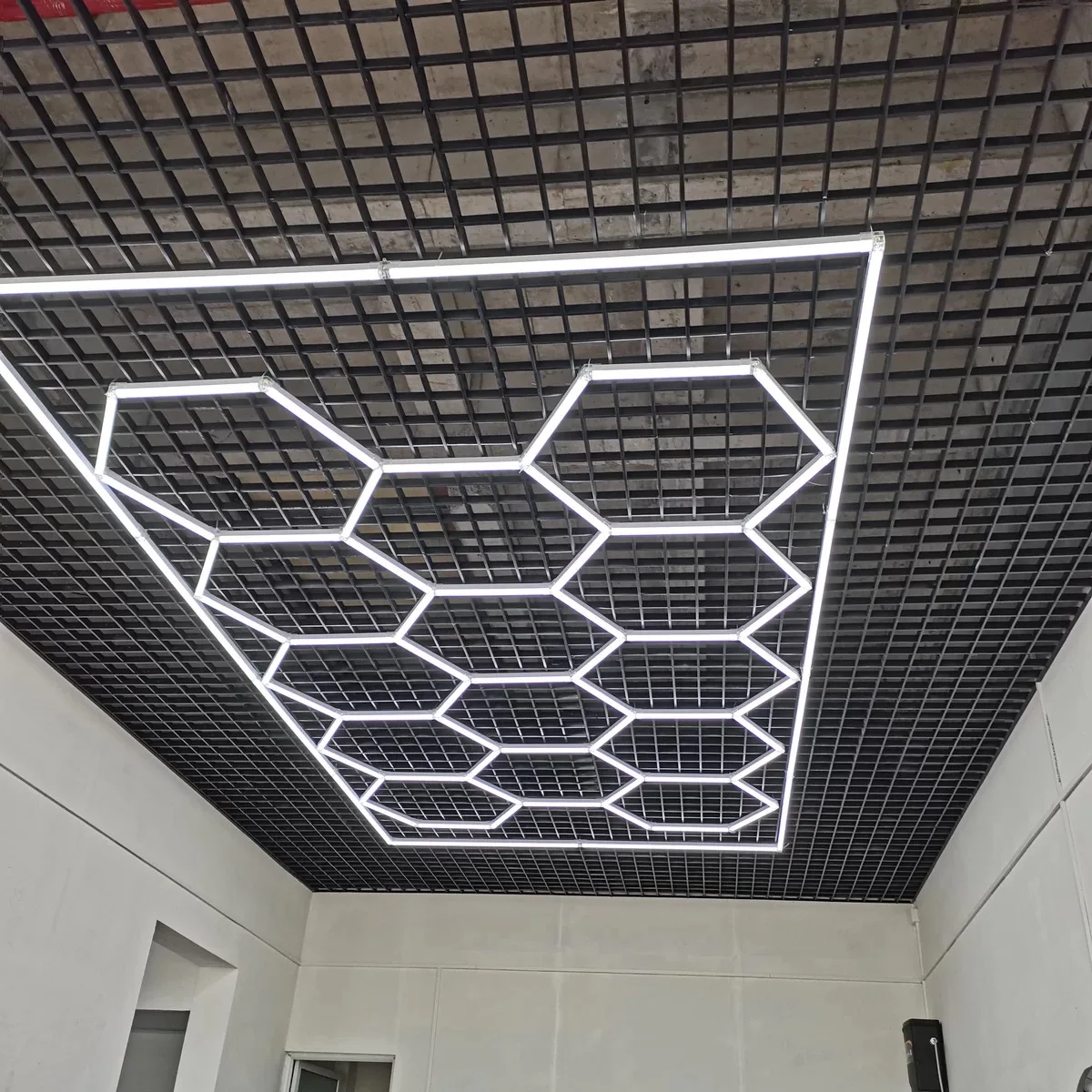 Honeycomb Led Lamp Garage Rectangle Led Light AC85-265V Led Tube Hexagon Square With Border For Car Repair Workshop Barbershop