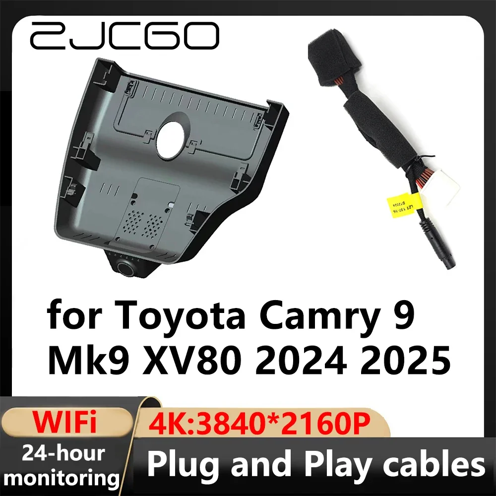 ZJCGO 4K Wifi 3840*2160 Car DVR Dash Cam Camera Video Recorder For Toyota Camry 9 Mk9 XV80 2024 2025