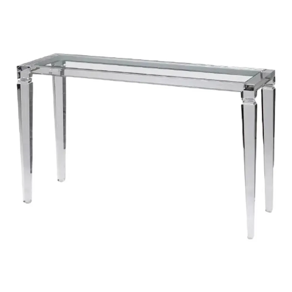 

Transparent acrylic entrance small apartment living room bedroom dresser tempered glass desk