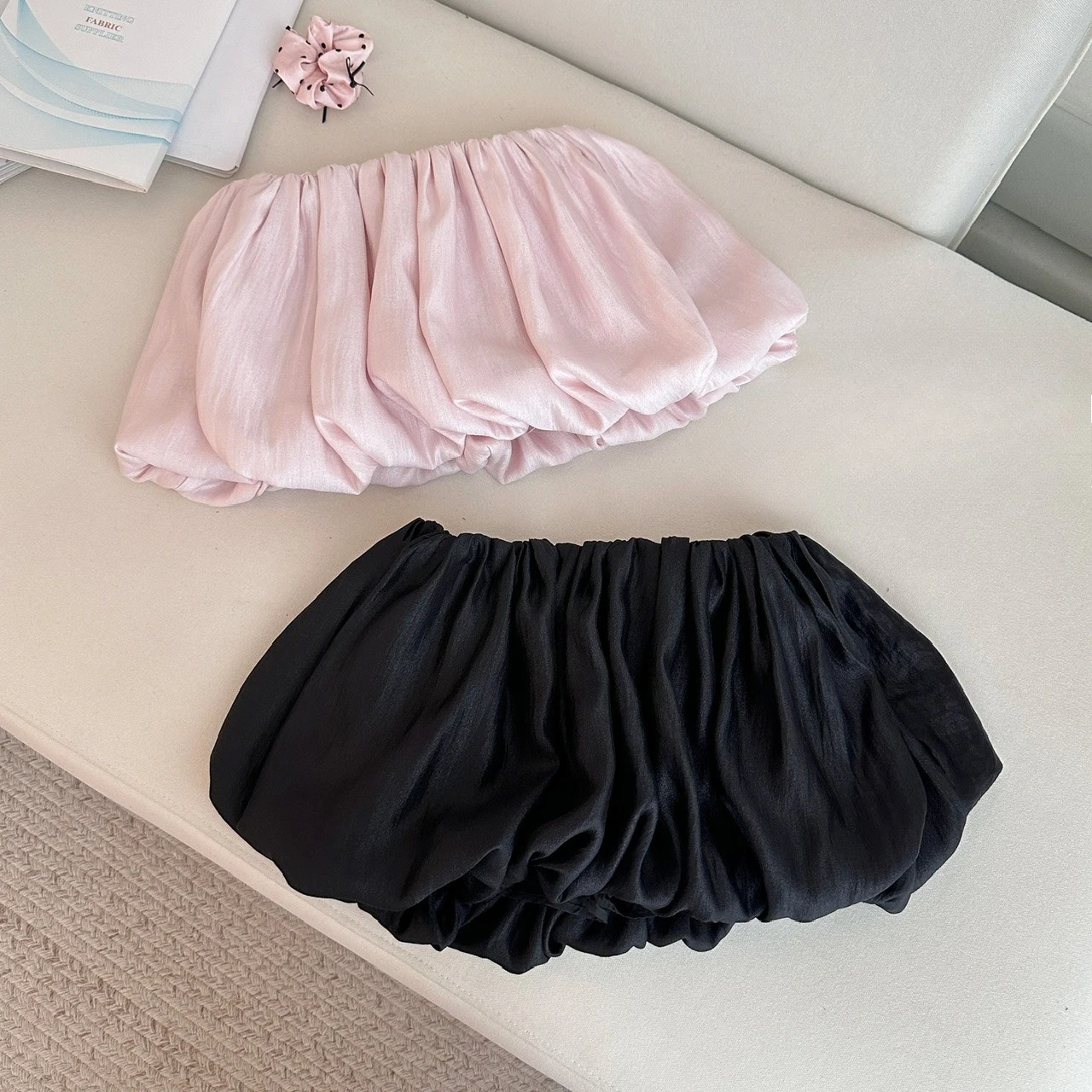 French Elegant Style Satin Half Cutecore mini Skirt Y2k 2025 New Fashion High Waist Fluffy Skirts Shiny Floral Bud Skirts Sweet