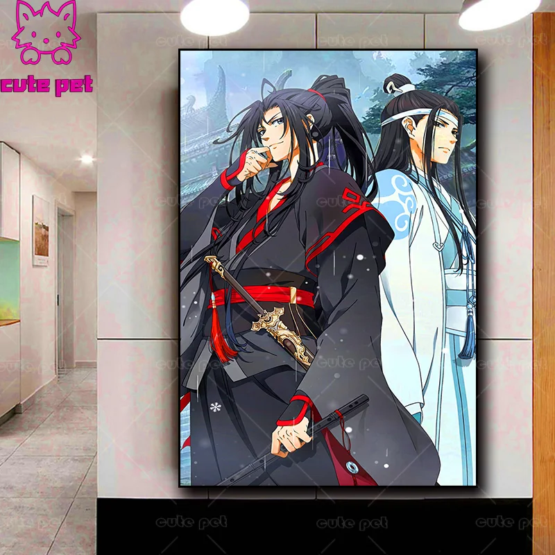 

Diy Diamond Painting Mo Dao Zu Shi Рисунок Wei Wuxian Lan Wangji Наборы для вышивки крестом Полный дрель Квадрат 5d Алмазная мозаика Вышивка