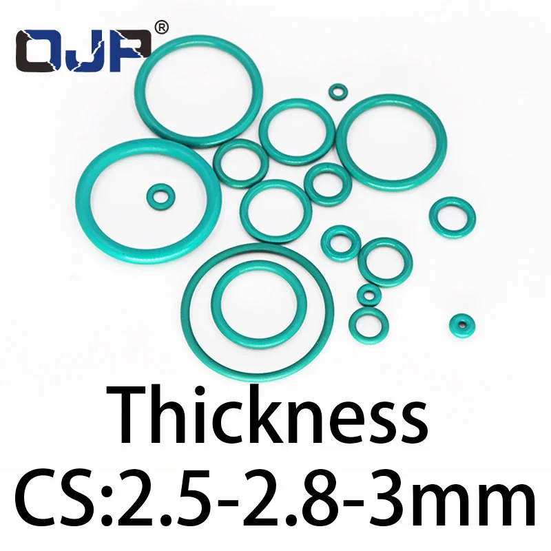 O-ring thickness 2.5/2.8/3mm CS fluororubber FKM sealing temperature resistant gasket rubber ring complete in specifications.-.