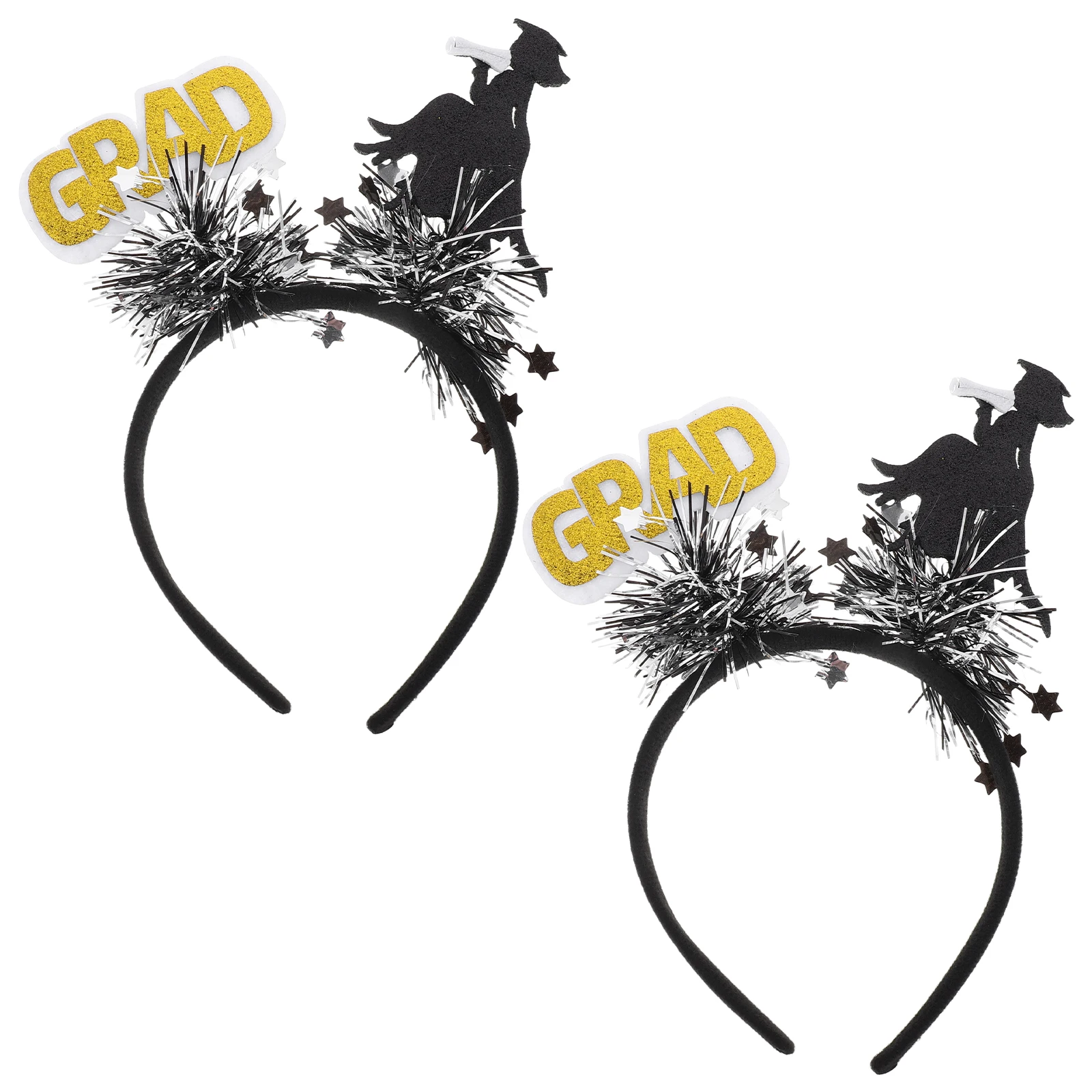 

2pcs Graduation Hat Headband Bachelor'S Cap Tassel Party Favors College Graduation Accessories Decorations 2025 Ceremonies Women