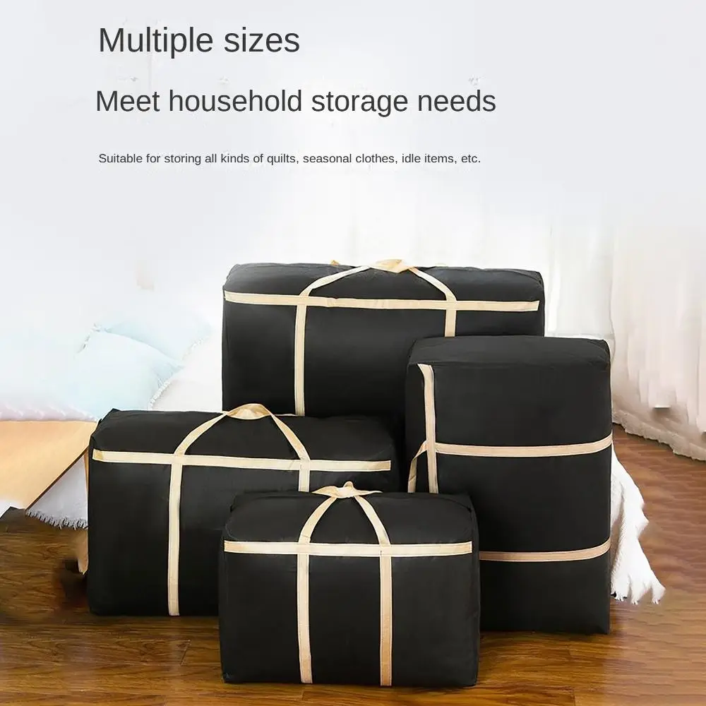 Large Capacity Clothes Storage Bags Moving Luggage Oxford Cloth Moving Tote Bag Bidirectional Zipper Closet Organizer