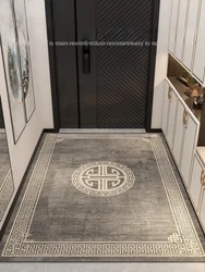 Floor Mat Door Mat New Chinese Advanced Light Luxury Home Door Mat Entrance Non-Slip Carpet