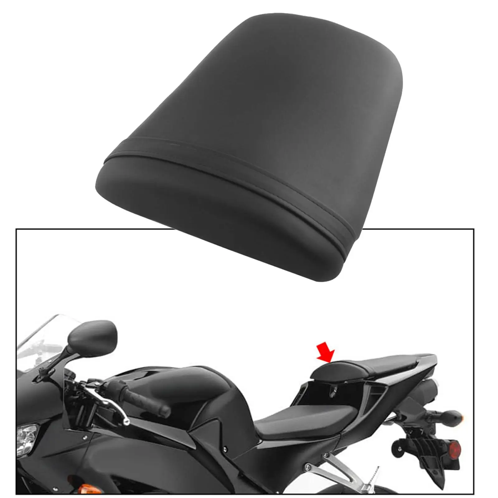 

Rear Passenger Cushion Accessories Pillion PU Leather for CBR1000rr Simple Installation Replace Parts