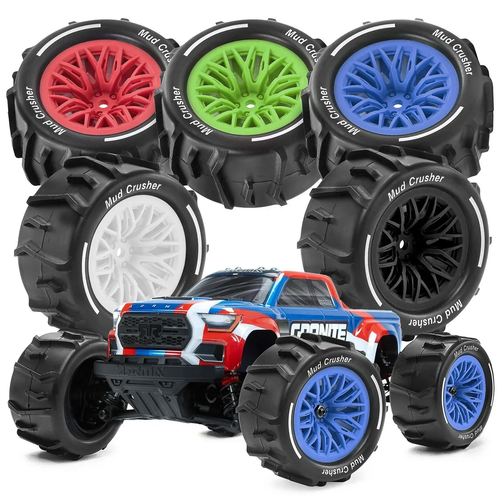 

for Arrma1/18 Granite Grom Small Granite Big-Foot Tires, Sand Digging Tires, Snow Tires, Beach Tires