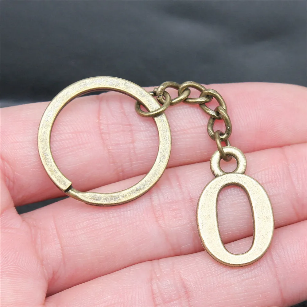 Keychains 28Mm Ring Number Tags Creative Jewelry