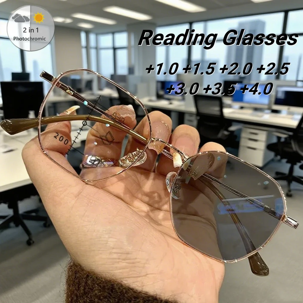 

High Definition and Refined Progressive Multifunctional Reading Glasses Unisex Intelligent Zoom Anti-Blue Light Glasses