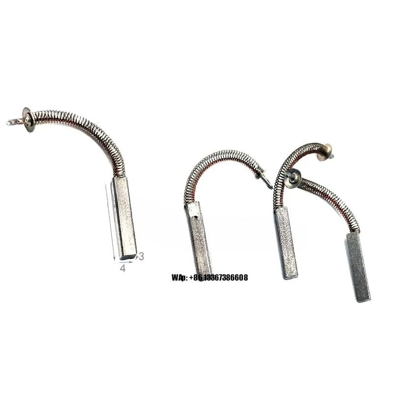 UL94V-0 60-90% escovas de carbono prateadas 3*4*20mm/6*6*20/8*10*30 ct máquina acessórios de ferramenta elétrica teste cativo motor de escova de carbono