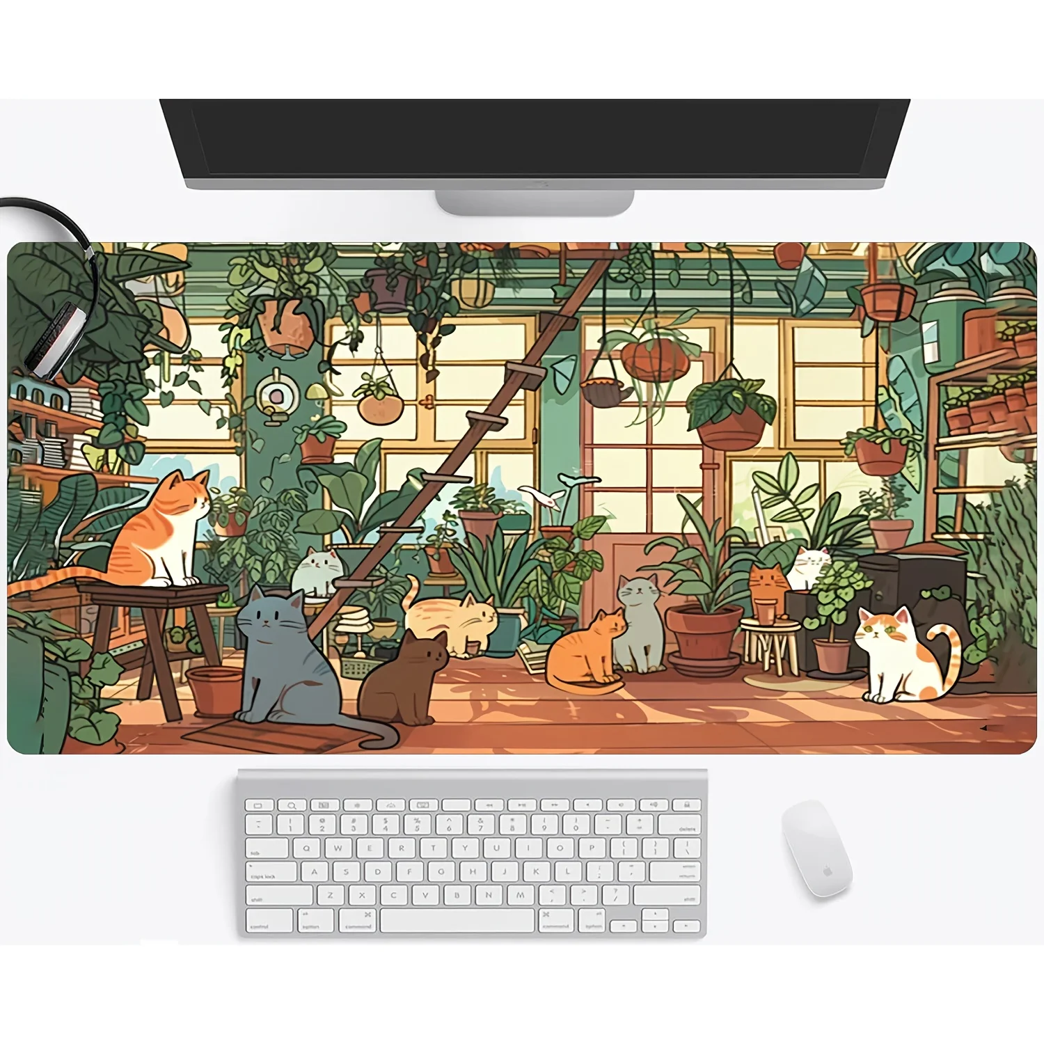 

Профессиональный игровой коврик для мыши, комфортный настольный коврик с точной тканевой поверхностью, нескользящая резиновая основа для ПК, ноутбука, клавиатуры, офисного стола