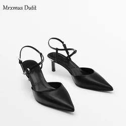 Mrxmus Duti 2024 Summer Fashion Women New Pointed Head High Heels Shoes Elegant Sandals Casual Versatile Simple Female Chic