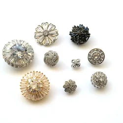 5pc Luxury Crystal buttons for clothing Cubic zirconia button coat Decorative CZ sewing suits cardigan