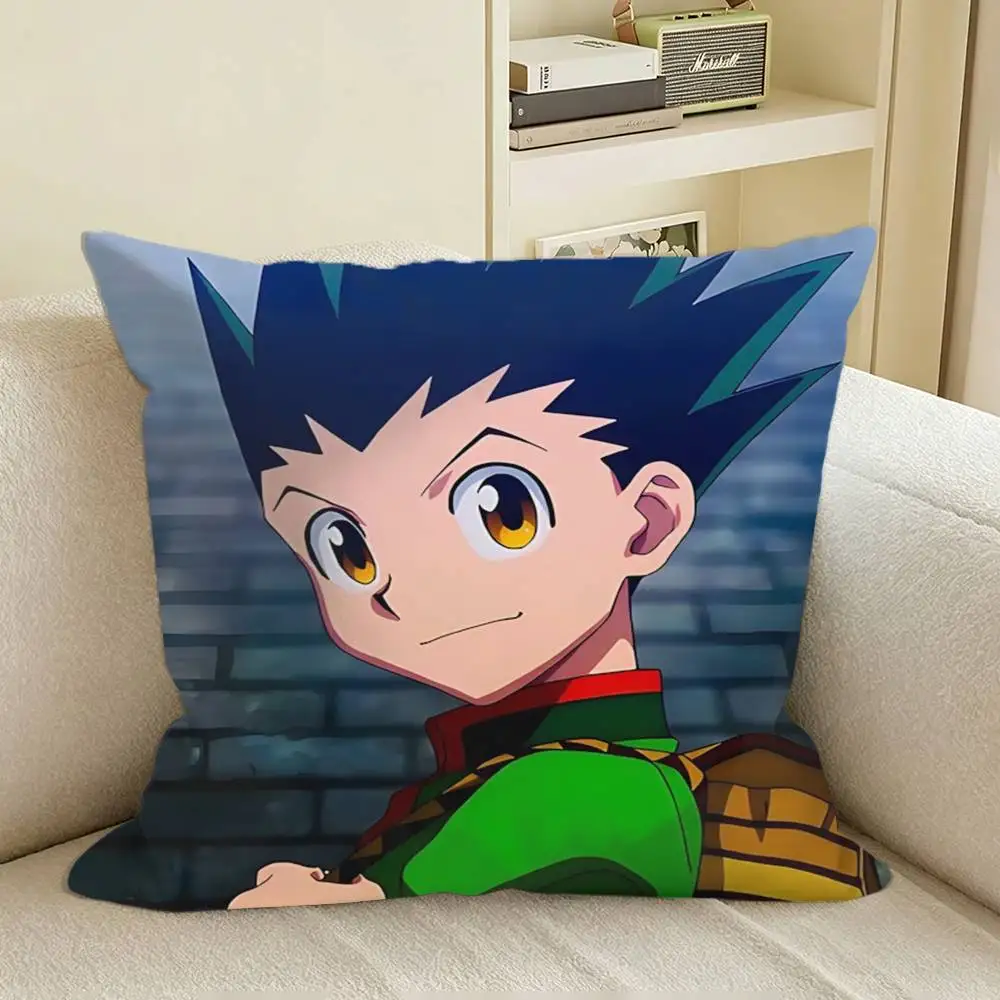 HxH Anime G-Gon Freecss Square Sofa Pillow Cover Solid Color Living Room Home Decor Cushion Case