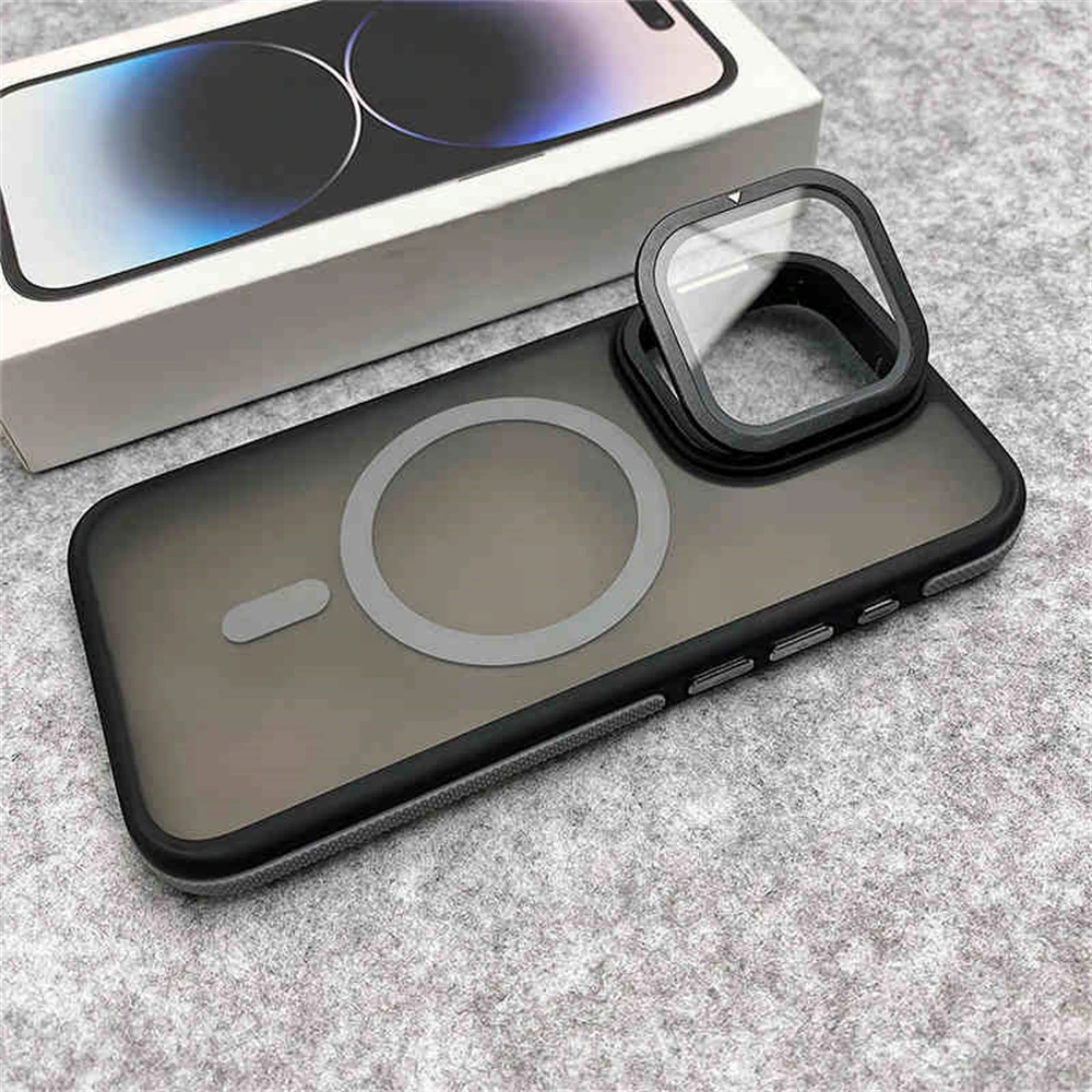 Glaslinsen-Kameraschutzständer für MagSafe Magnetische Hülle für iPhone 18 17 Air 15 12 13 14 16 Pro Max Plus Matte Klare Abdeckung – Detail 15