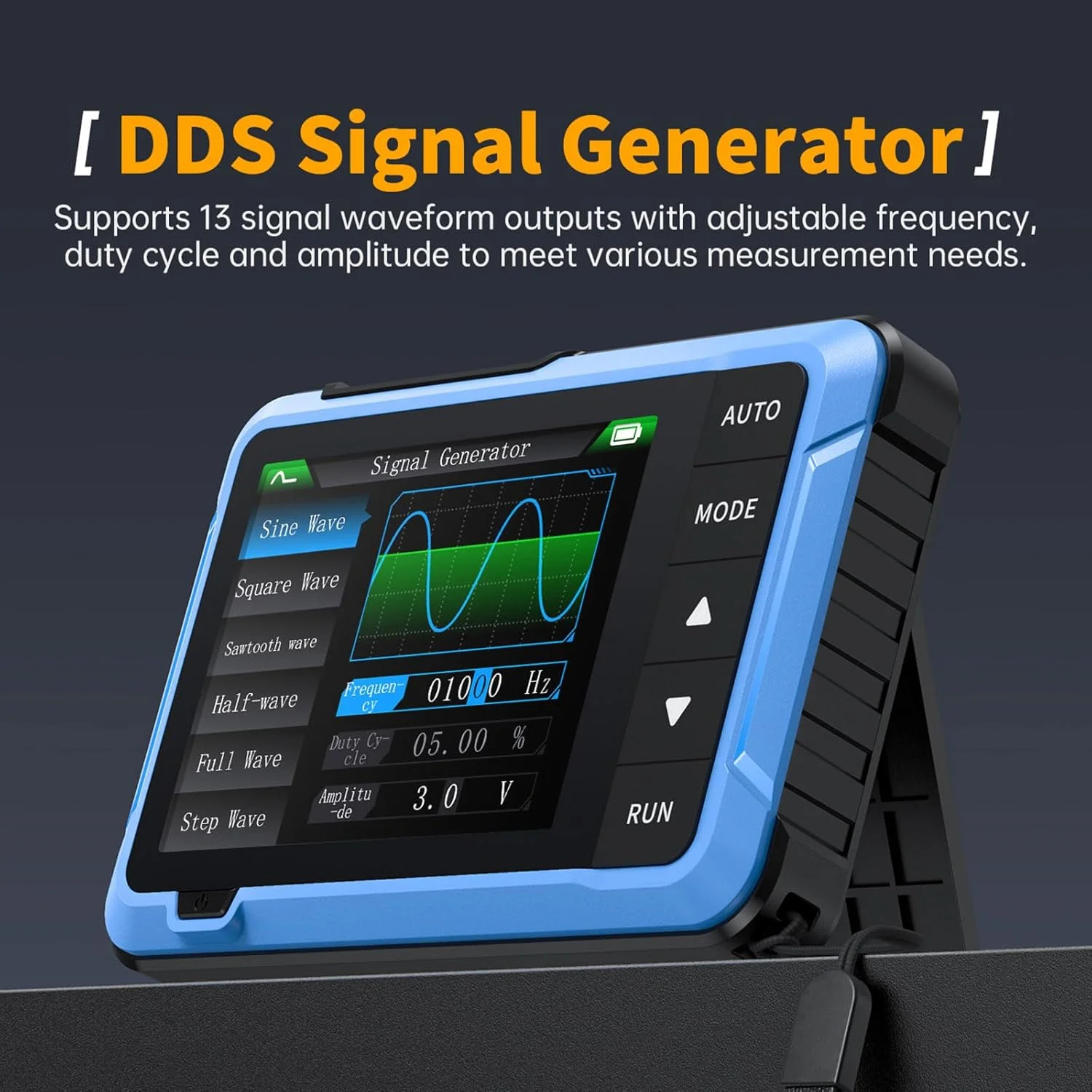 DSO-510 MinI 2-in-1 Handheld Oscilloscope-DDS Signal Gen 10MHz 48MS/s 2.8" TFT Auto/Normal/Single Trigger Electronic Repair Tool