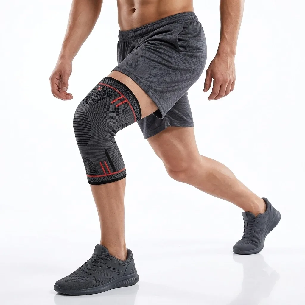VILICO Sports Knee Pads, Non-Slip, Knitted, Adjustable Tightness, Suitable for Men and Women Playing Tennis Outdoors