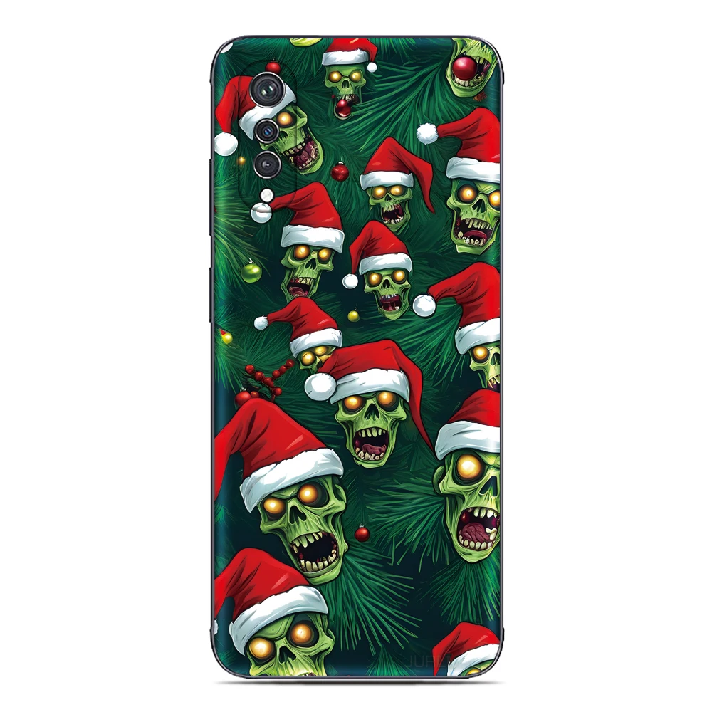 Funda de teléfono con calaveras navideñas para OPPO A5x 4G A79 5G A80 A3X A5 A3 Pro A8 A9 A53 2020 A40 A2X A16 A16s A15 A17 A17K A18 A38