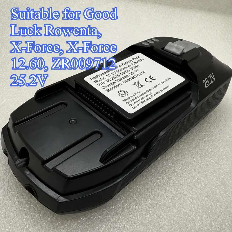 Replacement Battery for Rowenta X-Force 12.60 ZR009712 25.2V Cordless Vacuum Cleaner Accessories High Capacity Power Pack