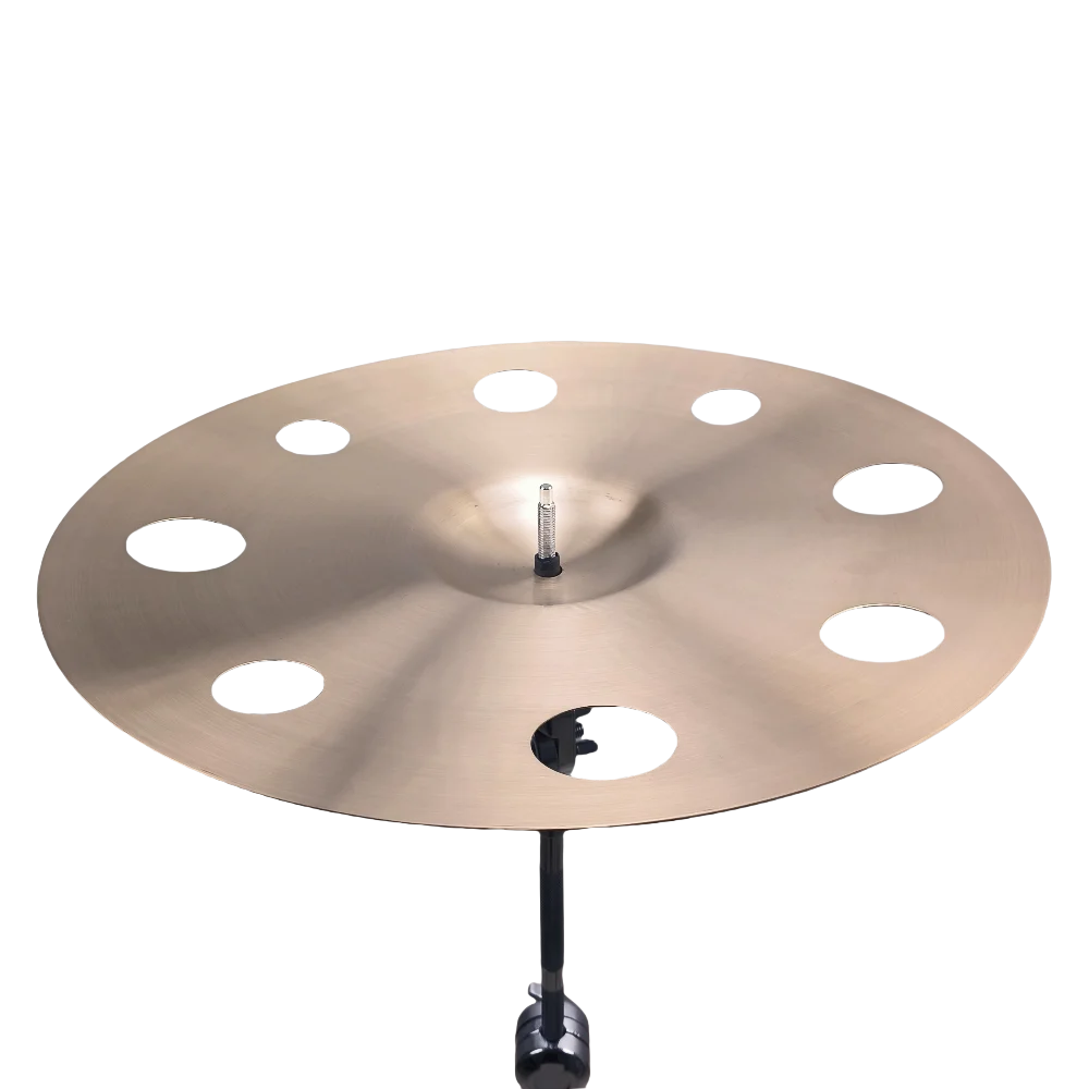 

Hooqu Professional 17 B20 Ozone Effect Cymbals Hand Hammered Bronze with 8 Sound Holes for Drum Kits
