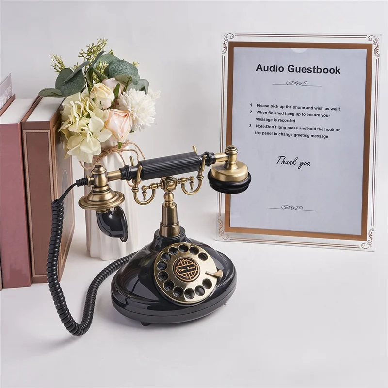Audio Guestbook Wedding Phone Phone Record Custom Audio Message Guestbook Classic Retro Style For Party Birthday