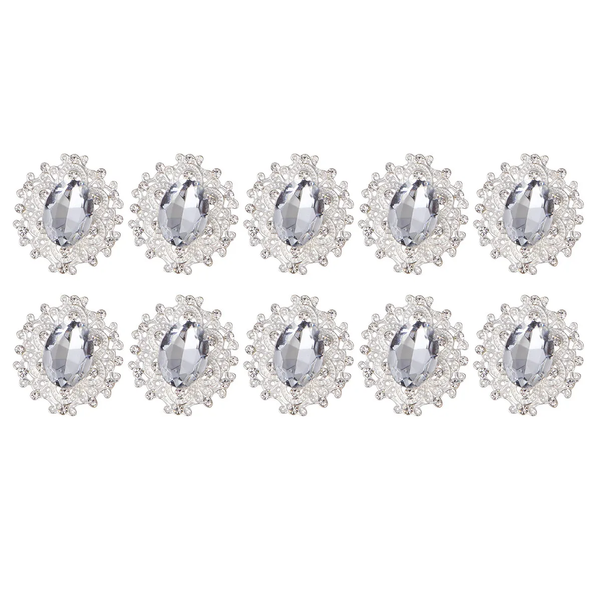 

Набор из 10 штук: украшения из сплава со стразами для самостоятельного изготовления, аксессуары для женщин, для свадьбы, вечеринки, броши, серьги, ожерелья, декор для украшений своими руками