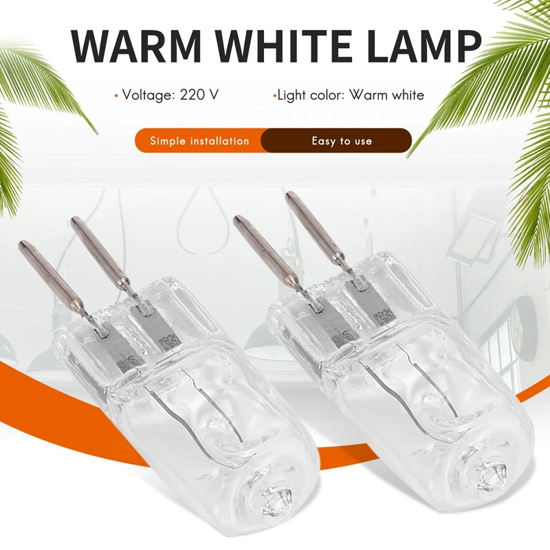 4 220V 35W G5, 3 pin power supply dual halogen bulb warm white