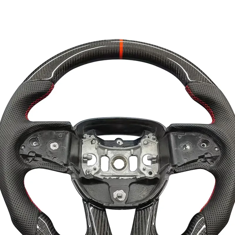 Upgrade Carbon Car Steering Wheel with Heat Plug and Play for Dodge Challenger Charger HELLCAT Jeep Grand Cherokee