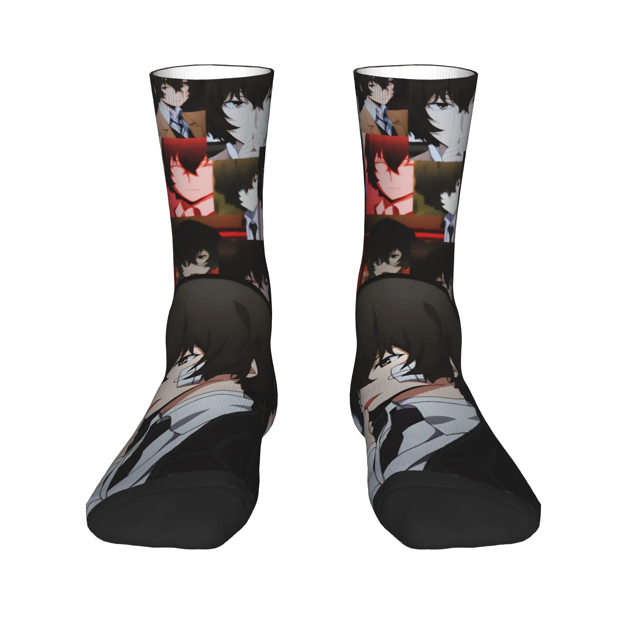 Dazai Bungo Stray Dogs Socks Spring  Stockings Casual Unisex Men Quality Socks Graphic Climbing Non Slip Socks