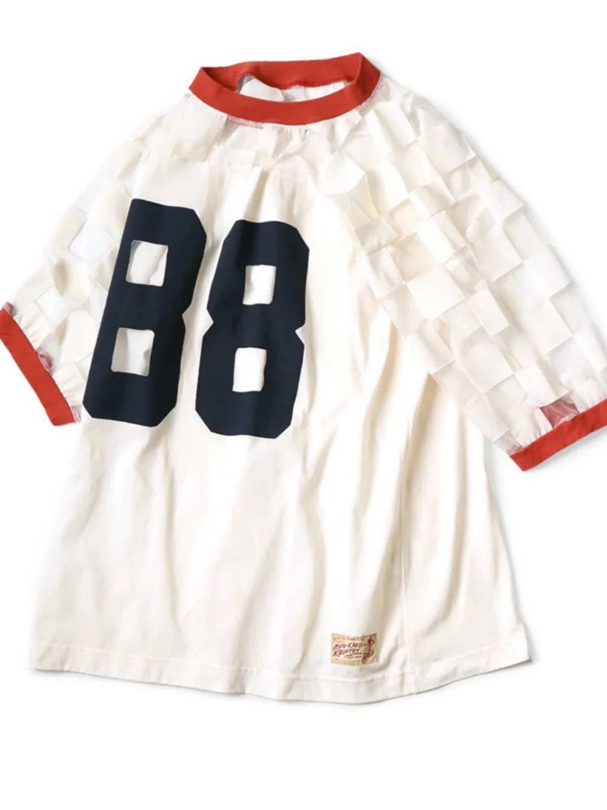 

Kapital 24SS Japanese Sle Casual Breathable ort Sve T-irt Double Color Smile Face Number Print Loose Fit Cotton Yout...