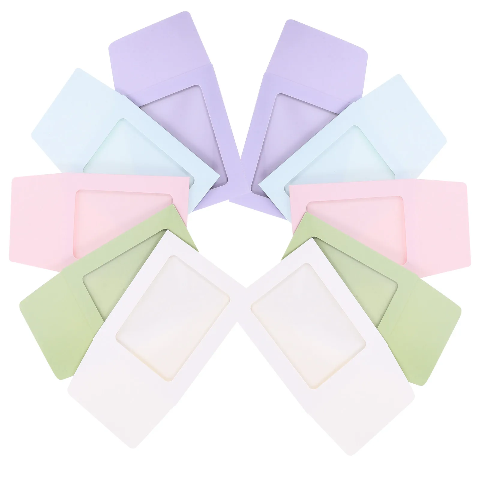 

50Pcs Color Paper Envelopes Simple Style Card Covers Game Card Holder Transparent Photo Cards Sleeves Displaying Cards Covers