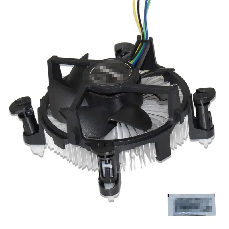 Enfriador de CPU de aluminio con ventilador de 3,5 pulgadas, Conector de 4 pines para PC de oficina, ordenador, Intel Core I3/i5/i7, enchufe 1150/1155/1156