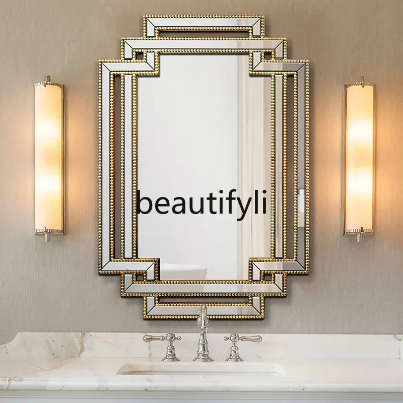 

European entrance bathroom dining side decorative mirror American toilet mirror dresser bathroom full-length mirror