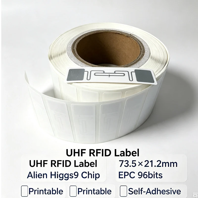 UHF RFID tag printable sticker Alien 9962 915mhz 900 868mhz 860-960MHZ Higgs9 EPCC1G2 6C smart adhesive passive RFID tags copper