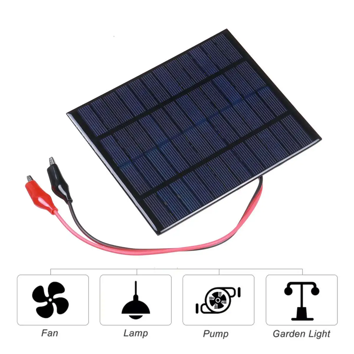 Solar Panel 12V Polycrystalline Silicon Solar Cell DIY Cable Waterproof Outdoor Rechargeable Power System For Outdoor Camping