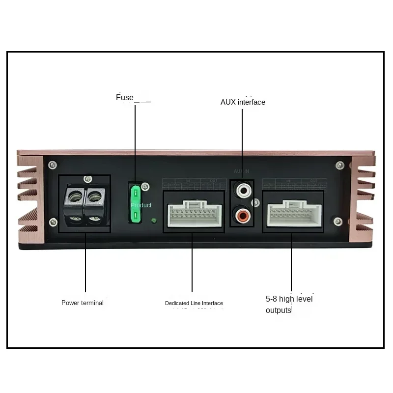 Durable 31-segment Car Power Amplifier High-power DSP 10-channel Car Lossless Audio Modified Bass with Harness and Display Scree