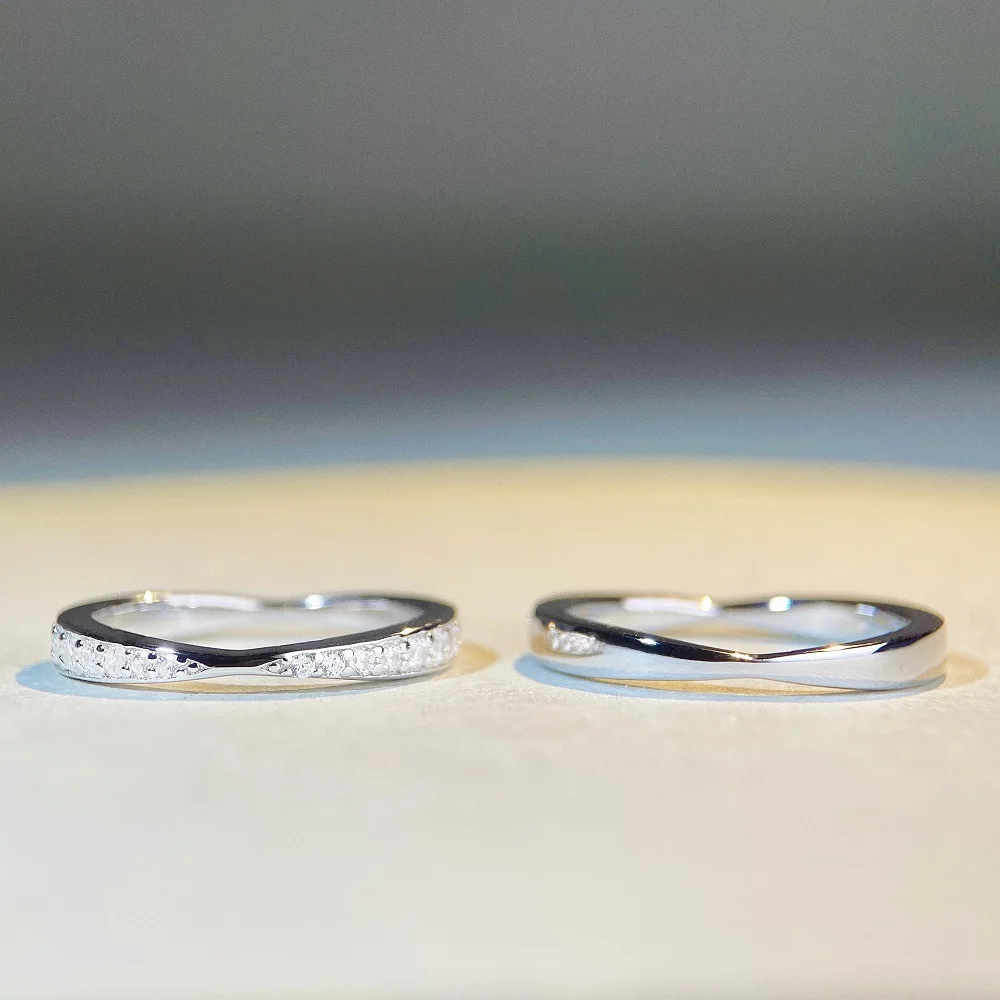 

Korean Version of Ins, Niche Design, Simple Temperament, Zircon S925 Pure Silver Ring, Female