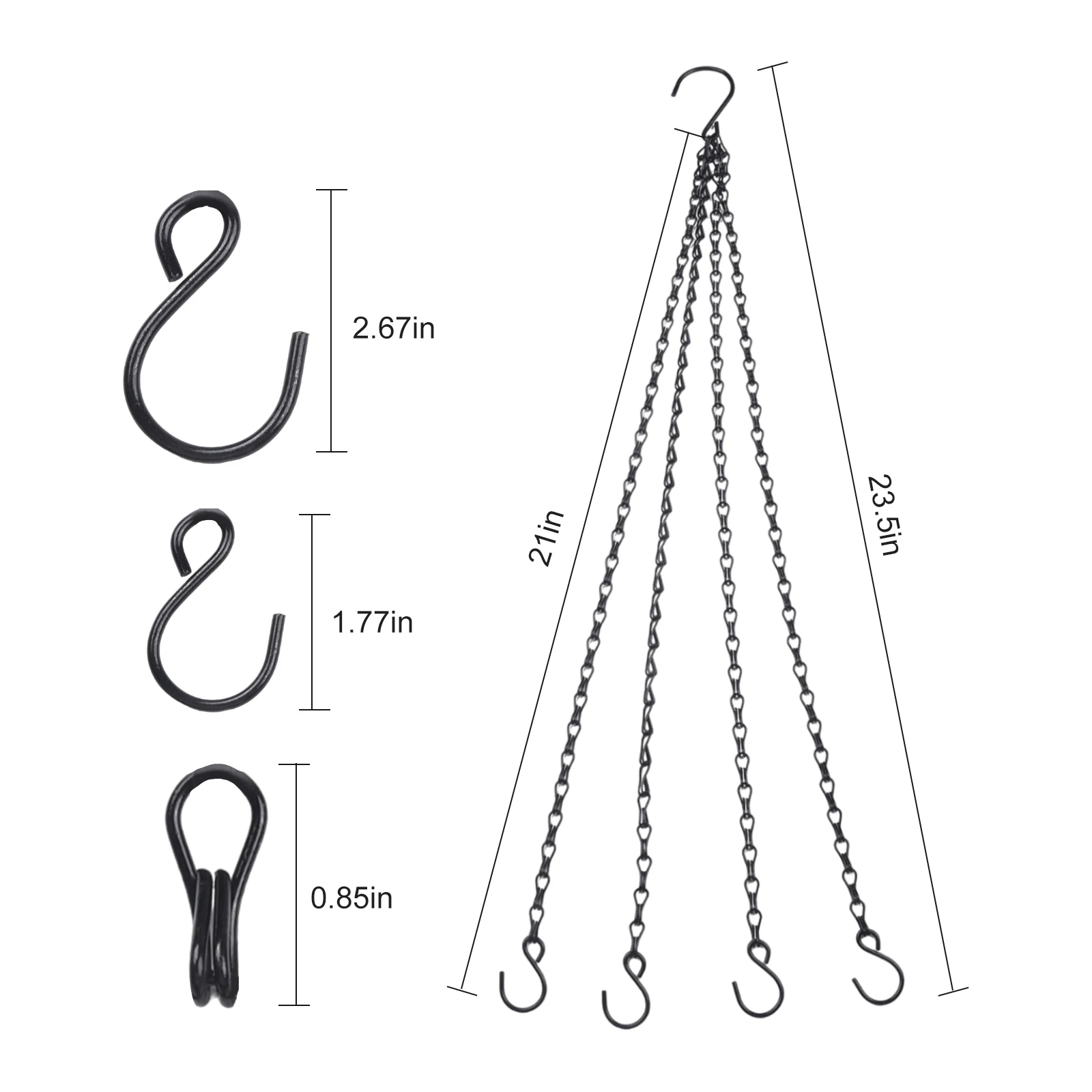 Flower Pot Necklaces Baskets Chains Hanging Basket Chain Reliable and Sturdy Chains for Hanging Pots Dependable and Secure