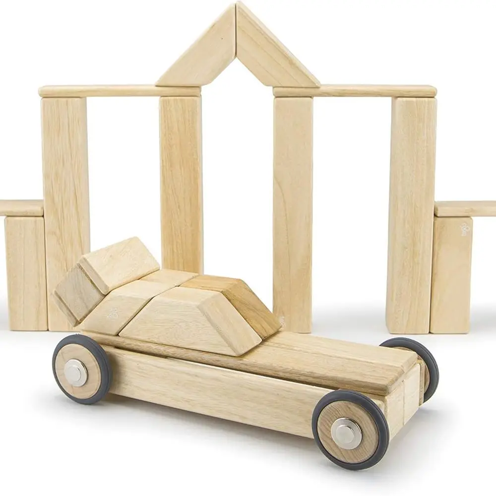 Blocchi magnetici in legno naturale Tegu, 42 pezzi, adatti dai 1 ai 99 anni